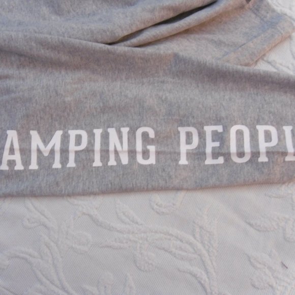 WE PEOPLE LONG SLEEVE GREY SHIRT THAT STATES"LFE IS BETTER WHEN YOU ARE CAMPING" - Picture 7 of 9